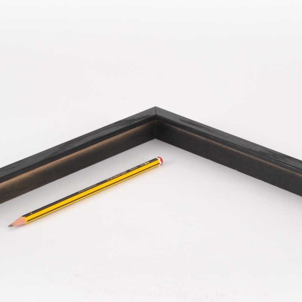 Moldura roble macizo 30x15 mm. Negro