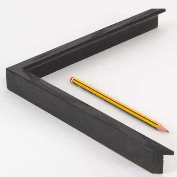 Moldura roble macizo 30x15 mm. Negro