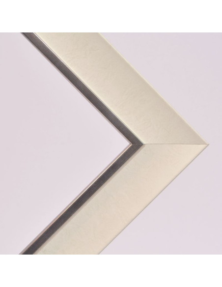 Marco color marfil y plata M-32