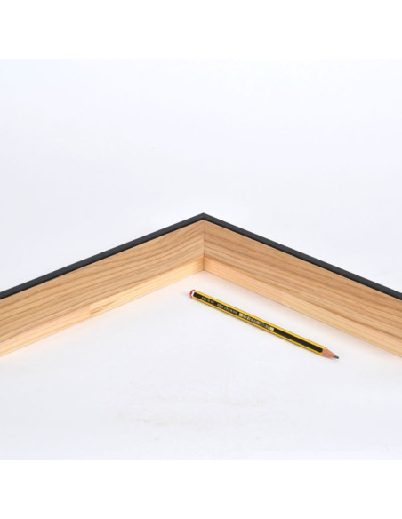 Marco madera roble y negro