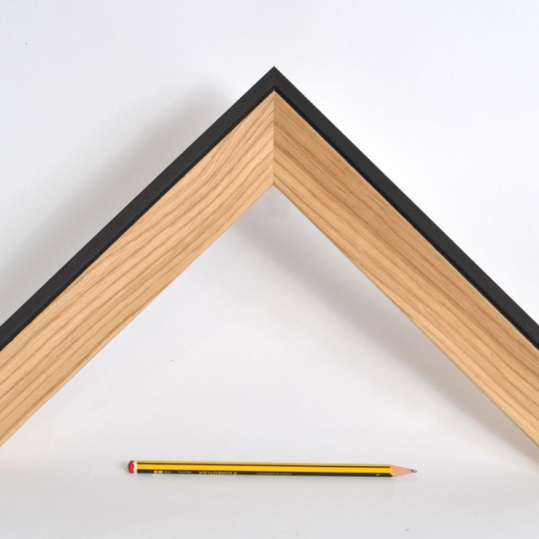 Marco madera roble y negro