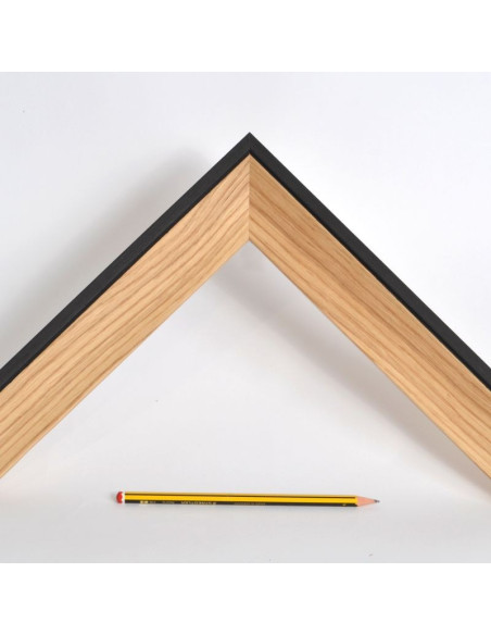 Marco madera roble y negro