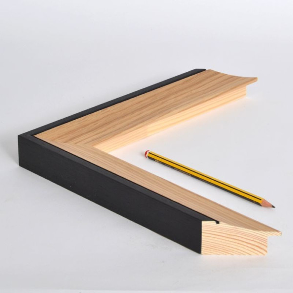 Marco madera roble y negro