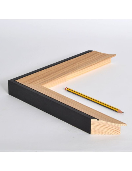 Marco madera roble y negro