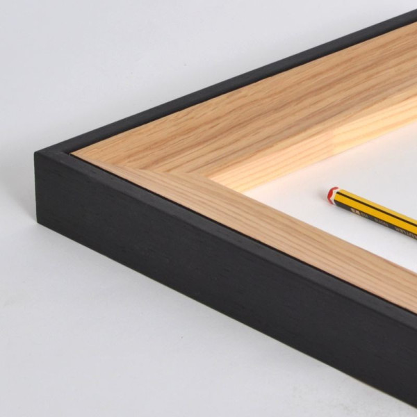 Marco madera roble y negro