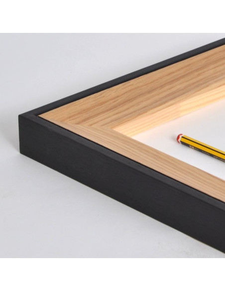 Marco madera roble y negro