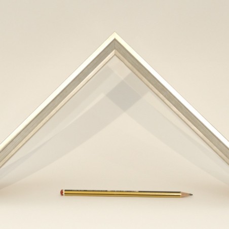 Marco plateado 5 cm para vitrina