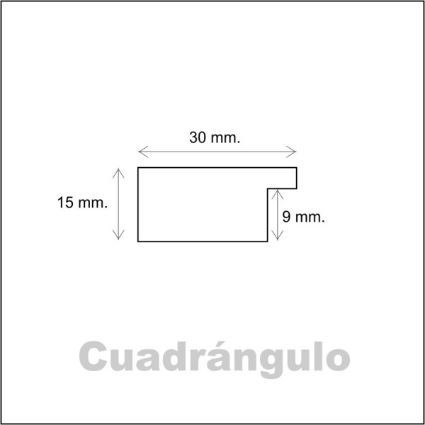 Marco madera tono natural 3 cm