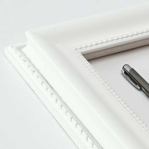 Marco artesano blanco lacado