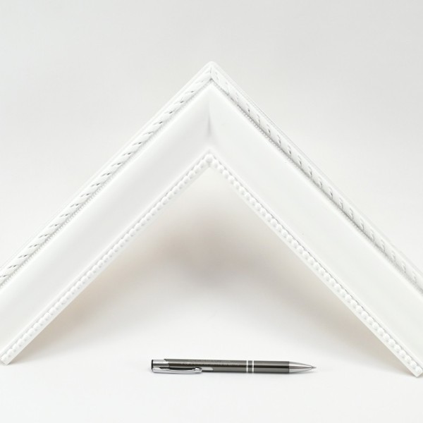 Marco artesano blanco lacado