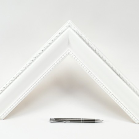 Marco artesano blanco lacado