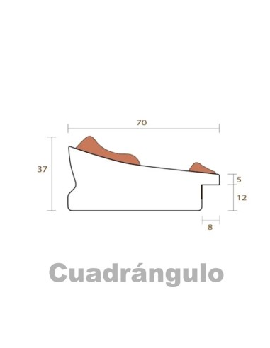 Marco labrado plata y blanco