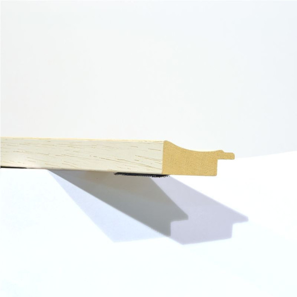 Marco madera blanco filo plata 3 cm.