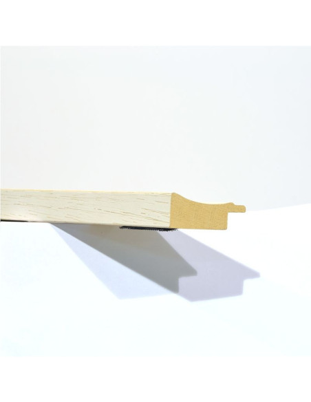 Marco madera blanco filo plata 3 cm.