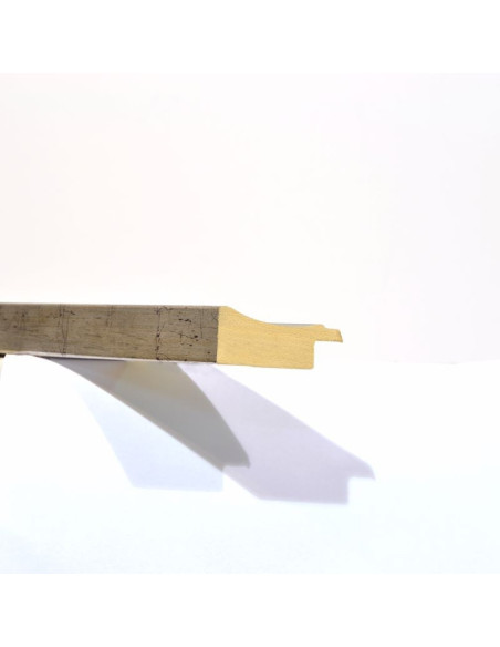 Marco madera plata filo grafito 3 cm. J-36