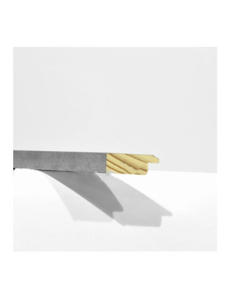 Marco madera plata rozada 3 cm.