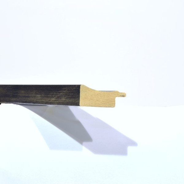 Marco madera grafito filo plata 3 cm.