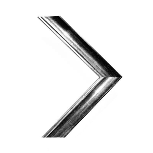 Marco madera grafito filo plata 3 cm.