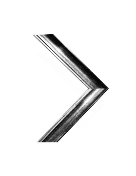 Marco madera grafito filo plata 3 cm.