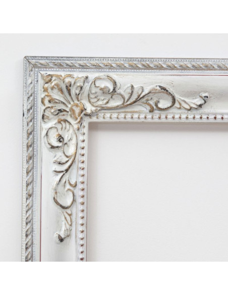 Marco a medida Blanco Decapé adornos en las esquinas