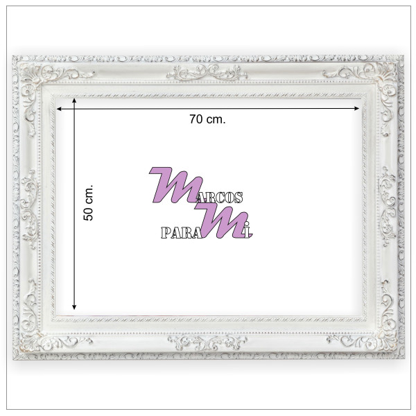Marco Estilo Isabelino 10 cm. Marfíl Decapé