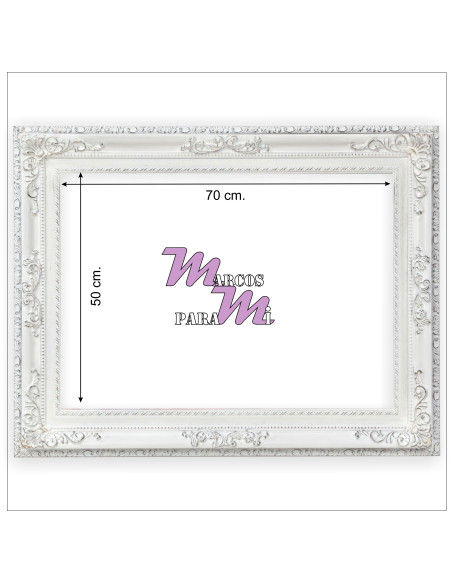 Marco Estilo Isabelino 10 cm. Marfíl Decapé