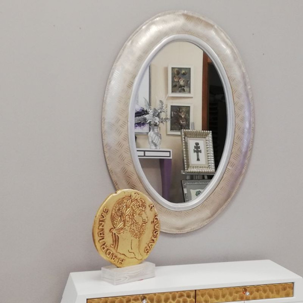 Espejo Ovalo plateado