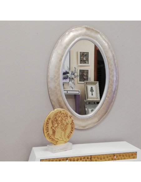 Espejo Ovalo plateado