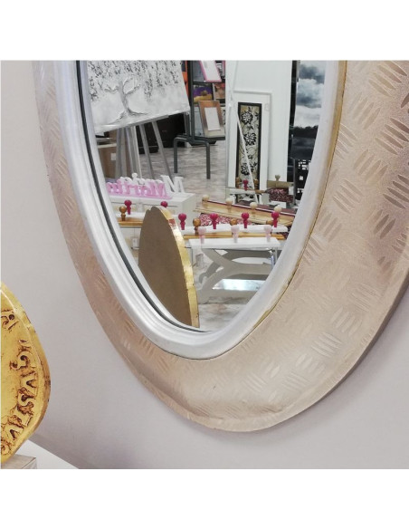 Espejo Ovalo plateado