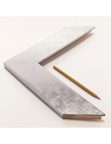Marco plateado plano 7 cm. N-56