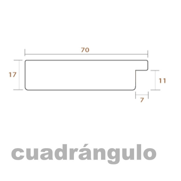 Marco plateado plano 7 cm. N-56