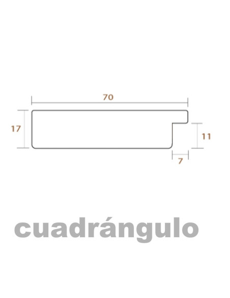 Marco plateado plano 7 cm. N-56