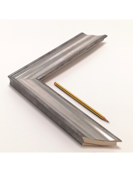 Moldura plata y gris plomo Ó-52