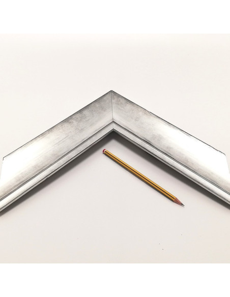 Marco madera plata rozada P-70