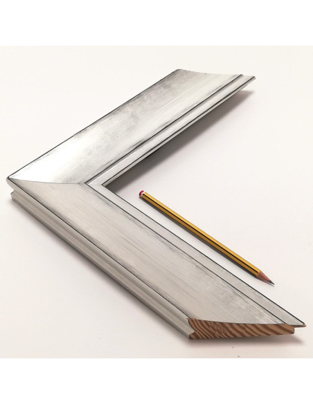 Marco madera plata rozada P-70