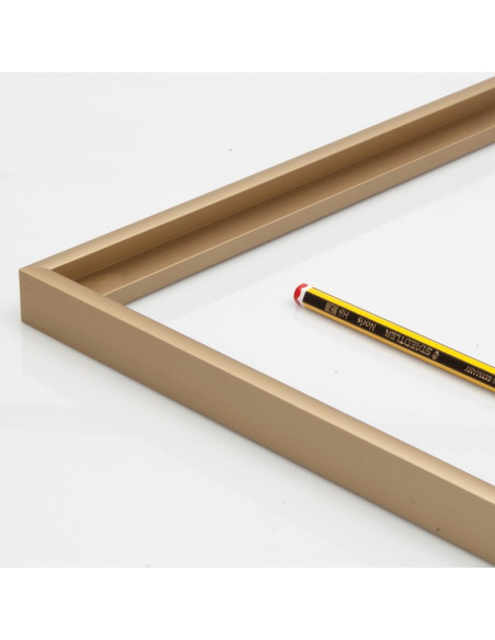 Marco aluminio dorado