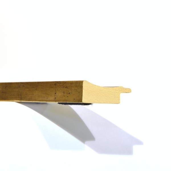 Marco madera 3 cm. oro cuarteado J-38