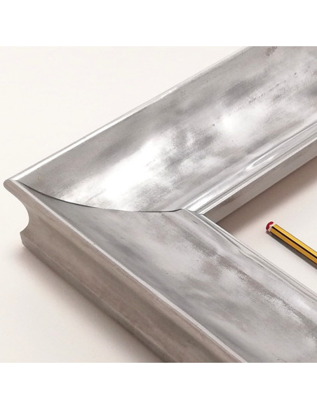 Espejo con marco plata fabricado a medida R-50