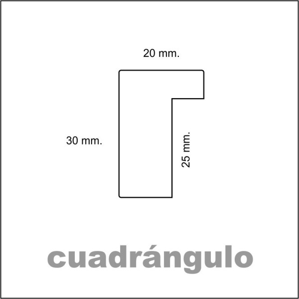 Marco tipo cajón madera negro