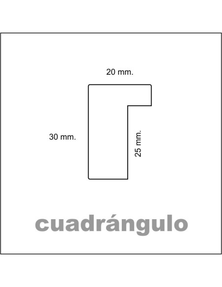 Marco tipo cajón madera negro