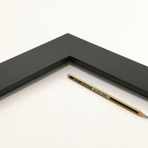 Marco madera lacado negro 7 cm.