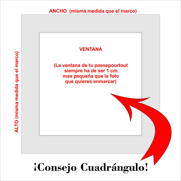 Cartón de passepourtout BLANCO