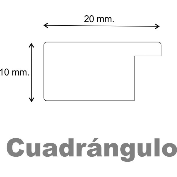 Marco amarillo 2 cm. E-22