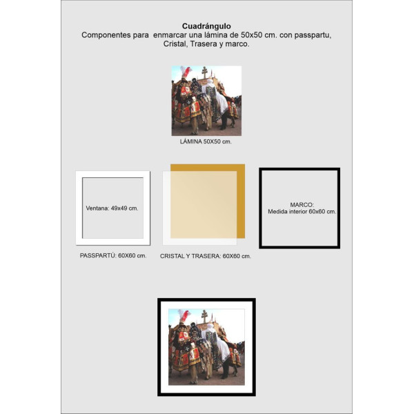 Cartón de passepourtout BLANCO