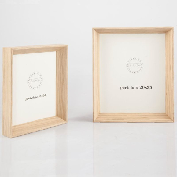 Marco en madera de roble natural