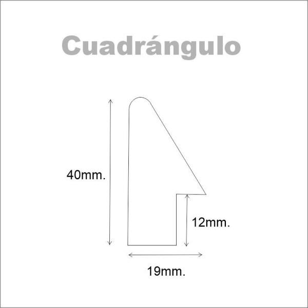 Moldura en madera nogal