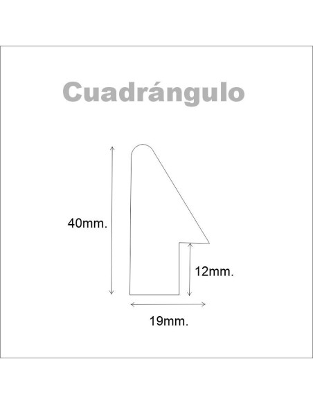 Moldura en madera nogal