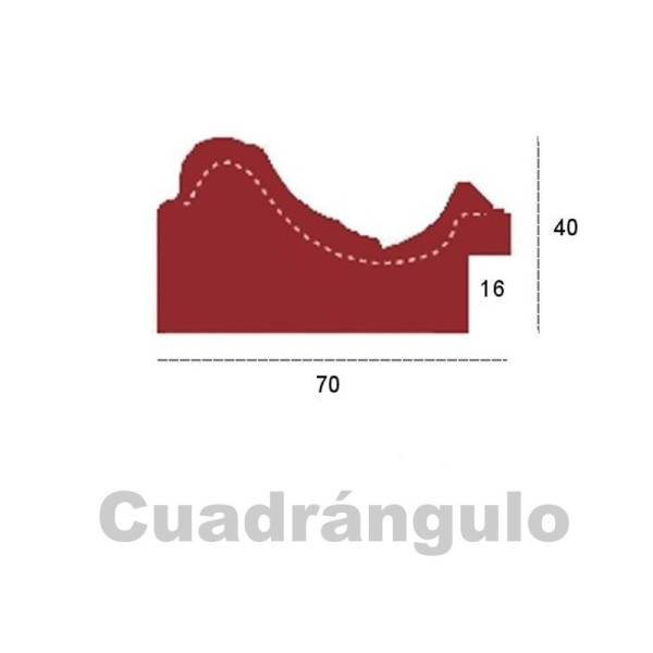 Marco madera Talla Blanco 7 cm.