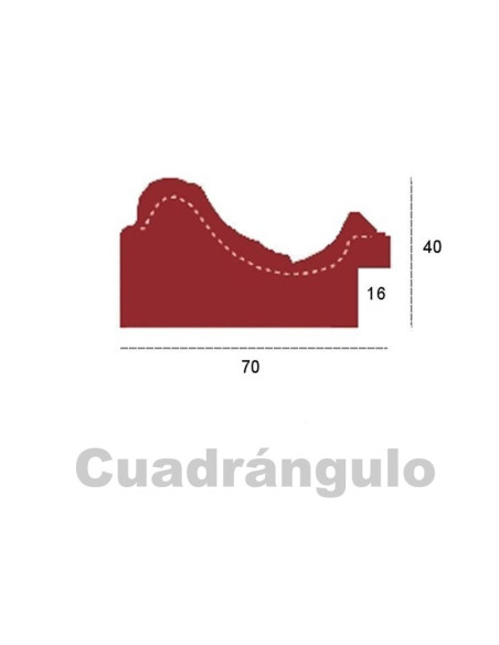 Marco madera Talla Blanco 7 cm.