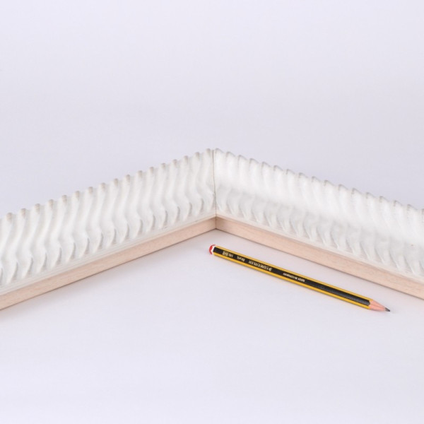 Marco blanco Ondas 75 mm.